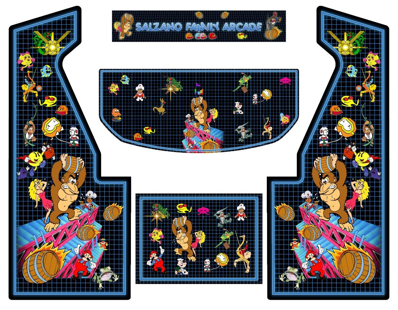 Arcade Classics w Donkey Kong on Blue Grid