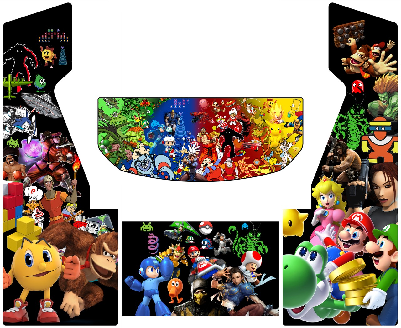 Arcade Collage w 4 Color Control w Black