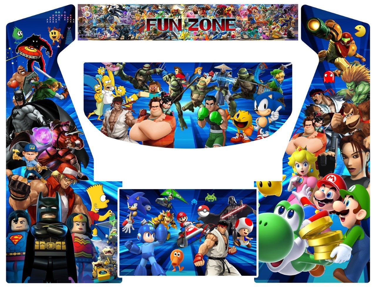 Arcade Collage w Blue Version 2