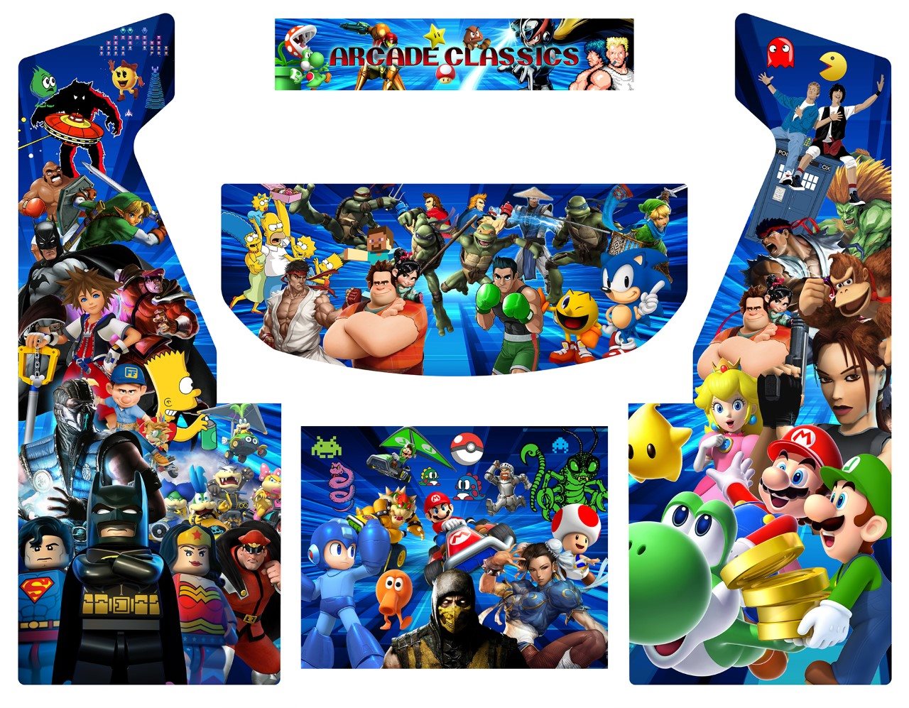 Arcade Collage w Blue