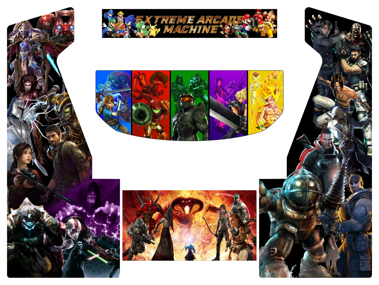 Arcade Console Character Mix 1